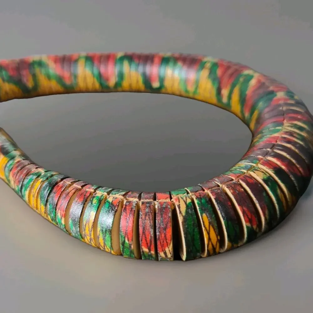 Vintage Articulated Wooden Snake Toy/Decor Reptiles 31